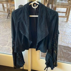 Free People Boho suede studded jacket